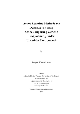 Active Learning Methods for Dynamic Job Shop Scheduling Using Genetic Programming Under Uncertain Environment