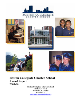 Boston Collegiate Charter School Annual Report 2005-06