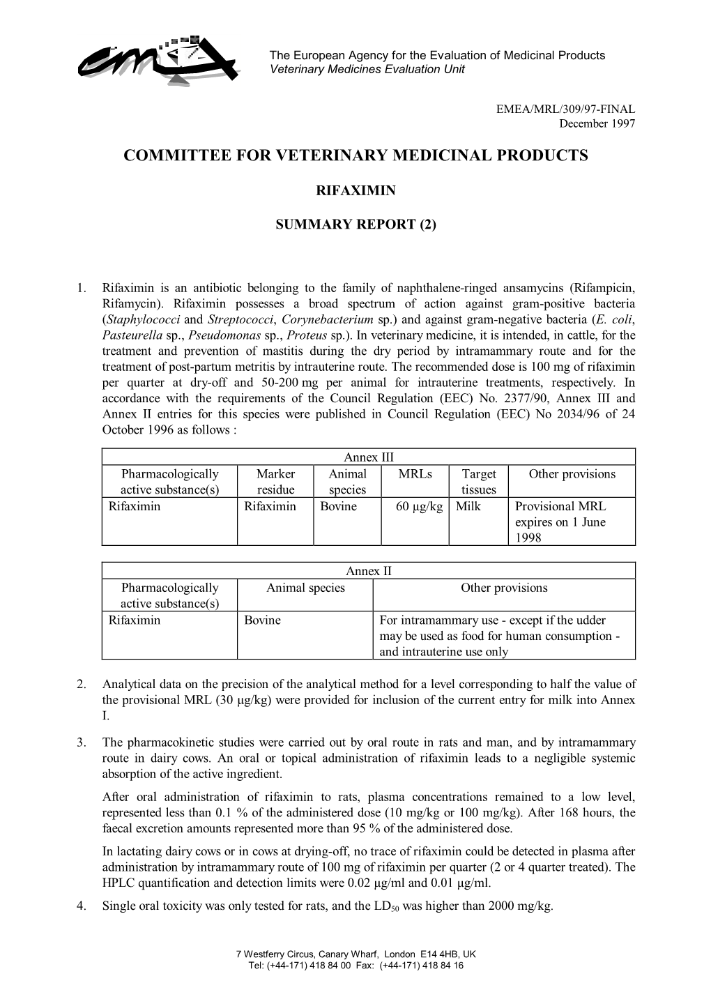 Rifaximin-Summary-Report-2-Committee-Veterinary-Medicinal-Products En.Pdf