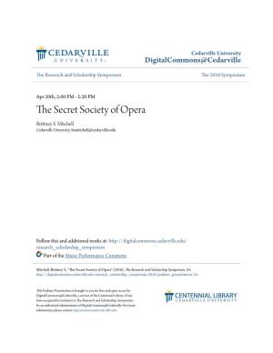 The Secret Society of Opera