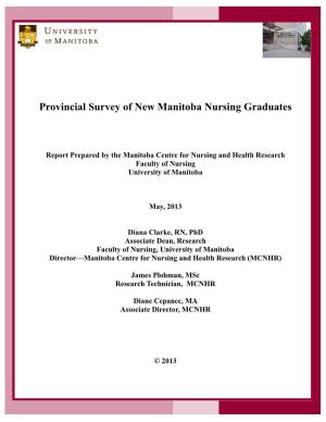 Provincial Survey of New Manitoba Nursing Graduates