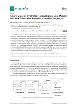 A New Class of Synthetic Flavonolignan-Like Dimers: Still Few Molecules, but with Attractive Properties