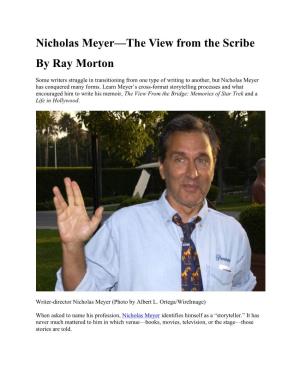 Nicholas Meyer—The View from the Scribe by Ray Morton