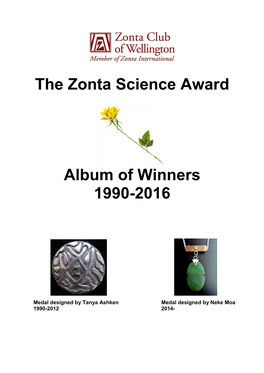 The Zonta Science Award Album of Winners 1990-2016