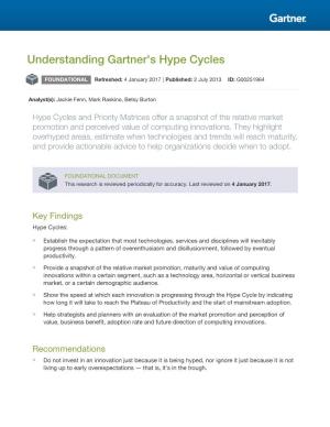Understanding Gartner's Hype Cycles