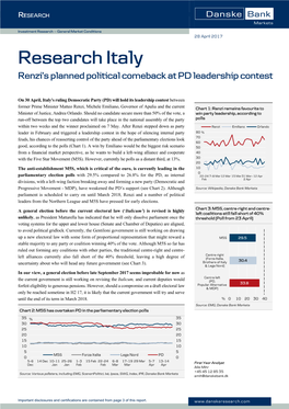 Research: Renzi's Planned Political Comeback at PD