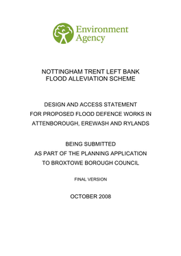 Nottingham Trent Left Bank Flood Alleviation Scheme