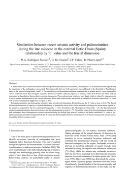 Similarities Between Recent Seismic Activity and Paleoseismites During