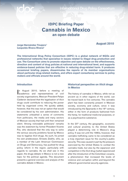 Cannabis in Mexico an Open Debate