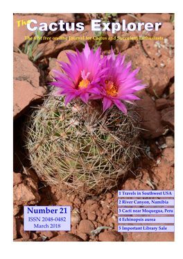 Cactus Explorer the First Free On-Line Journal For