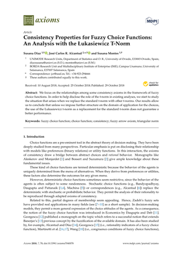 Consistency Properties for Fuzzy Choice Functions: an Analysis with the Łukasiewicz T-Norm