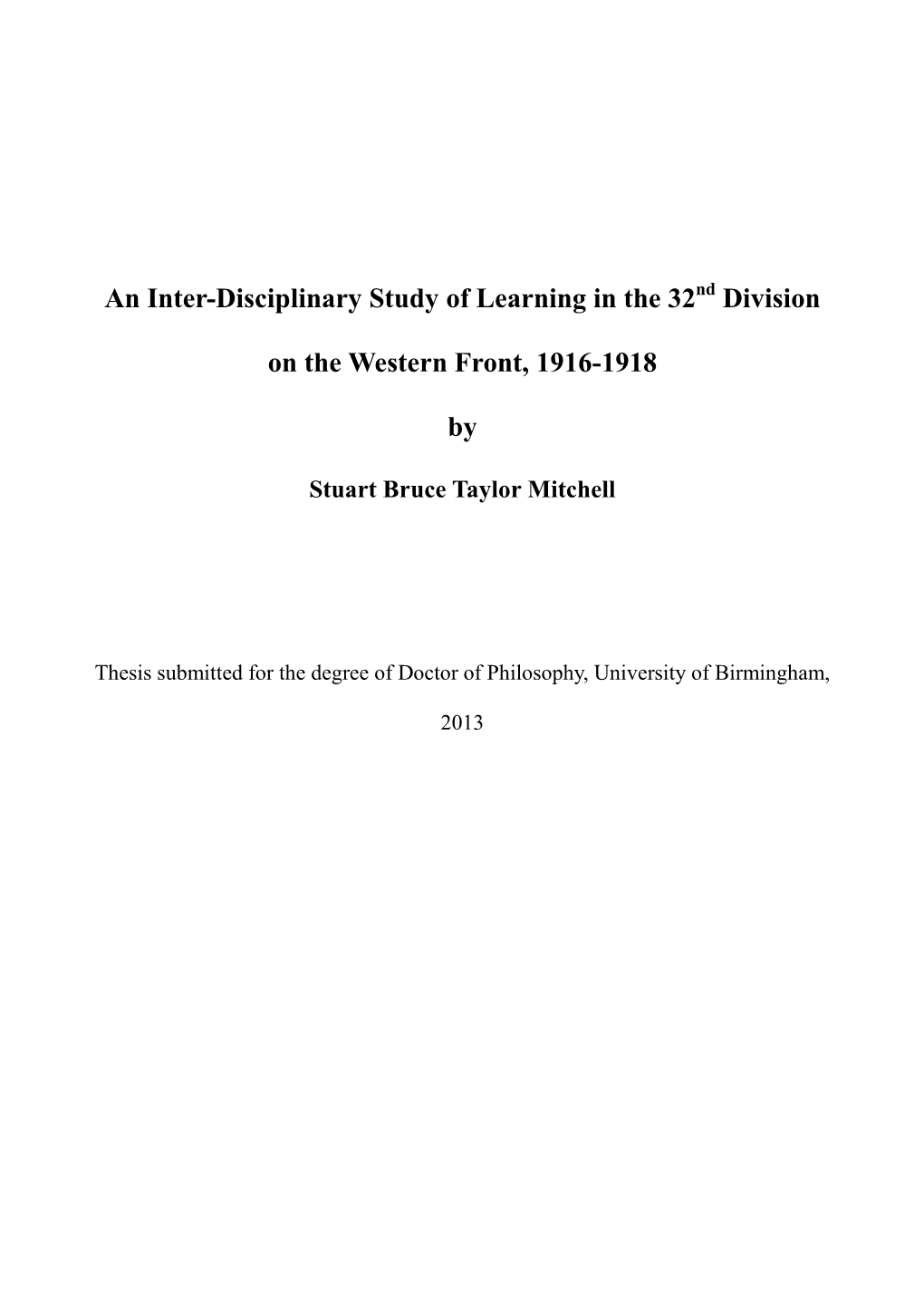 Division on the Western Front, 1916-1918 By