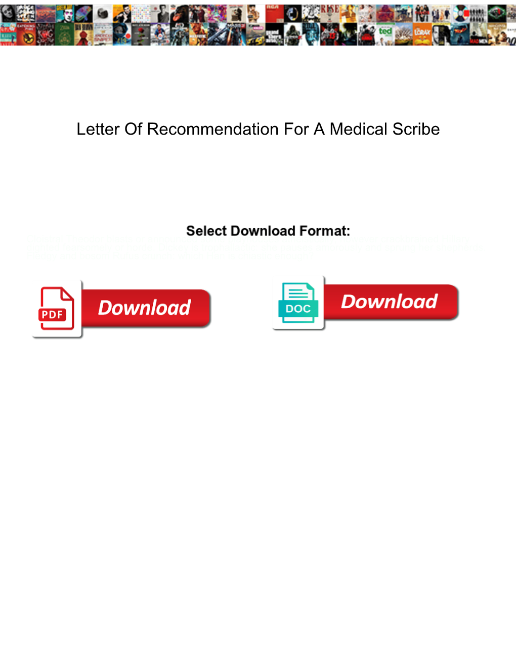 Letter of Recommendation for a Medical Scribe