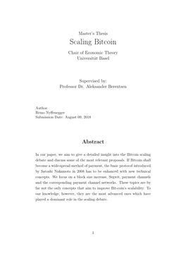 Scaling Bitcoin