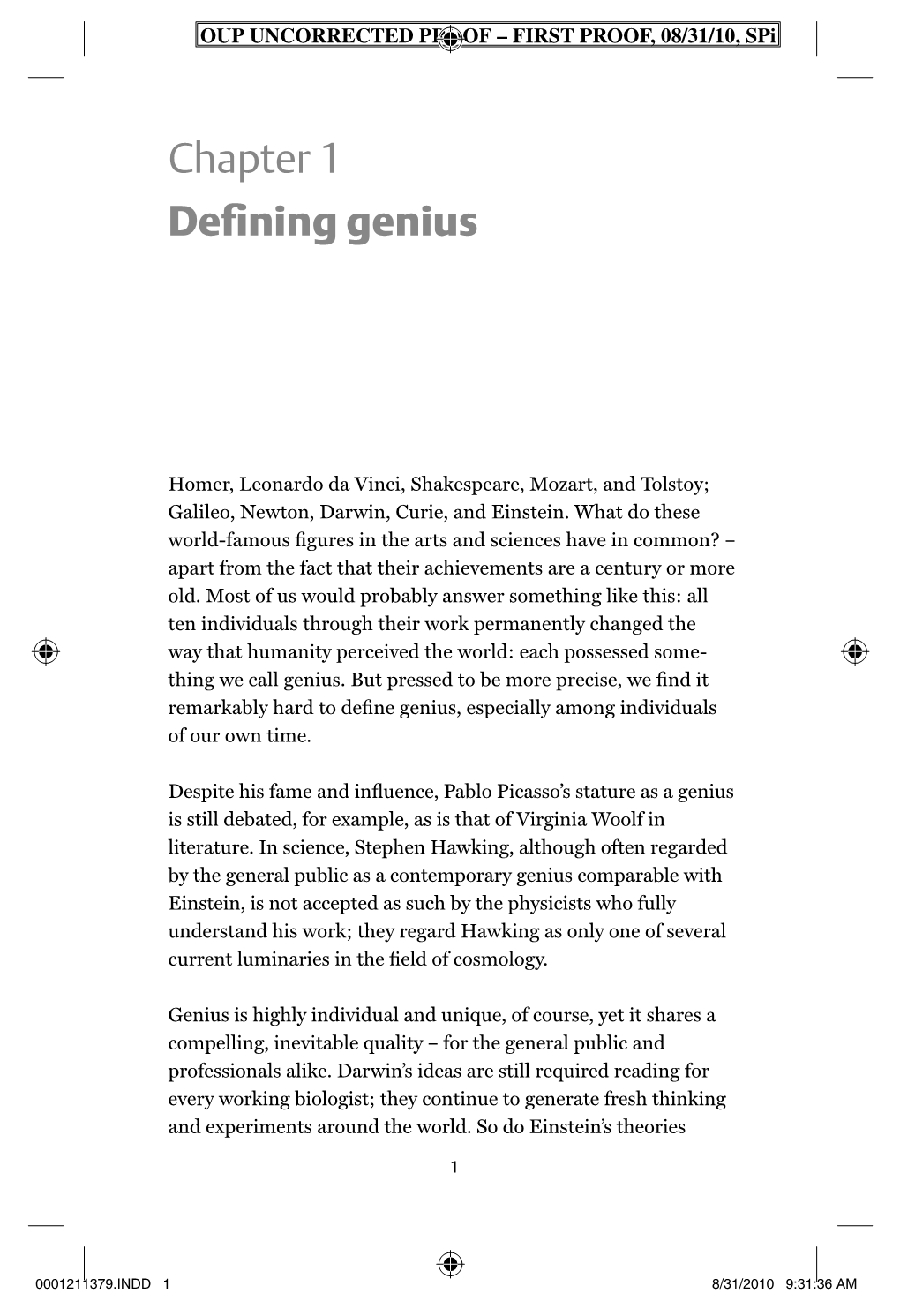 Chapter 1 Defining Genius