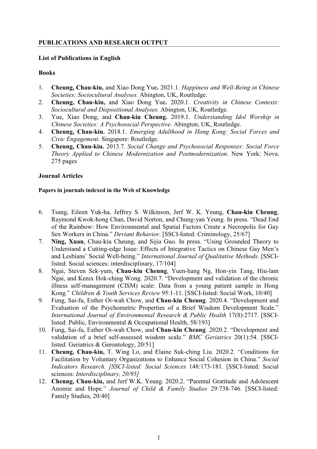 Publications and Research Output