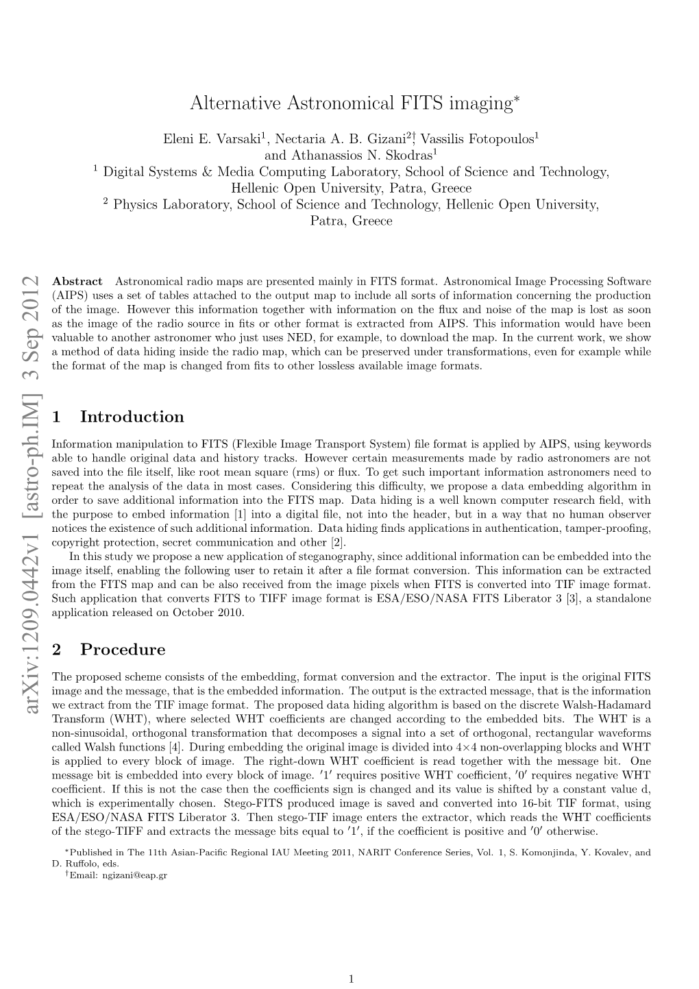 Alternative Astronomical FITS Imaging