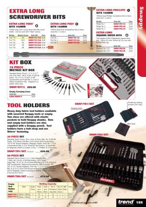 Extra Long Screwdriver Bits Kit Box Tool Holders