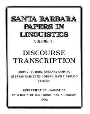 Discourse Transcription