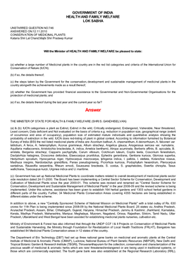 ANSWERED ON:12.11.2010 CONSERVATION of MEDICINAL PLANTS Kataria Shri Lal Chand;Majhi Shri Pradeep Kumar