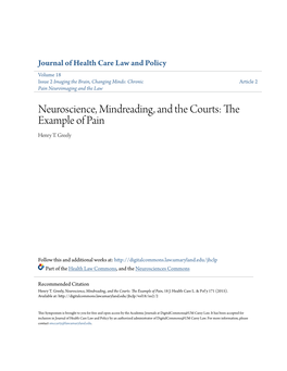 Neuroscience, Mindreading, and the Courts: the Example of Pain Henry T