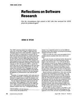 Reflections on Software Research