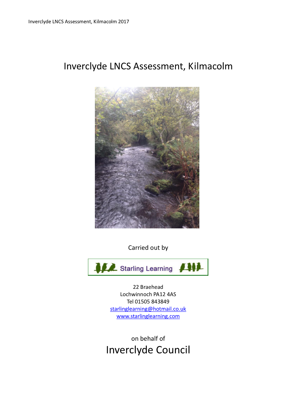 Kilmacolm & Quarriers Village LNCS Assessment
