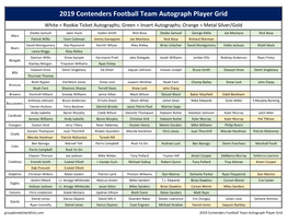 2019 Contenders Football Checklist