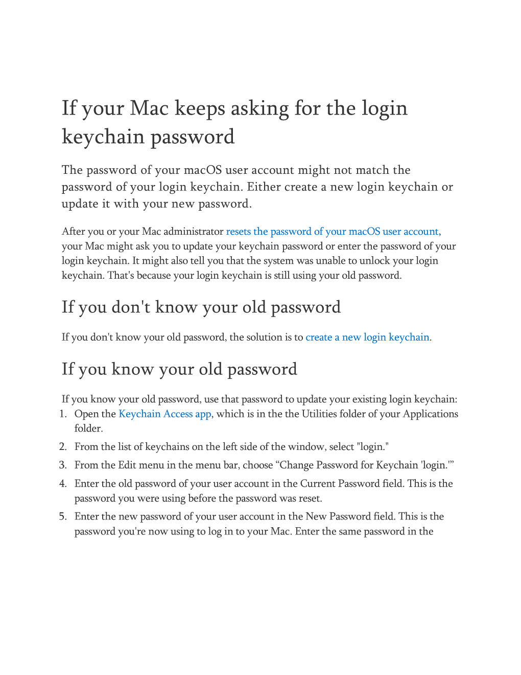 If Your Mac Keeps Asking for the Login Keychain Password