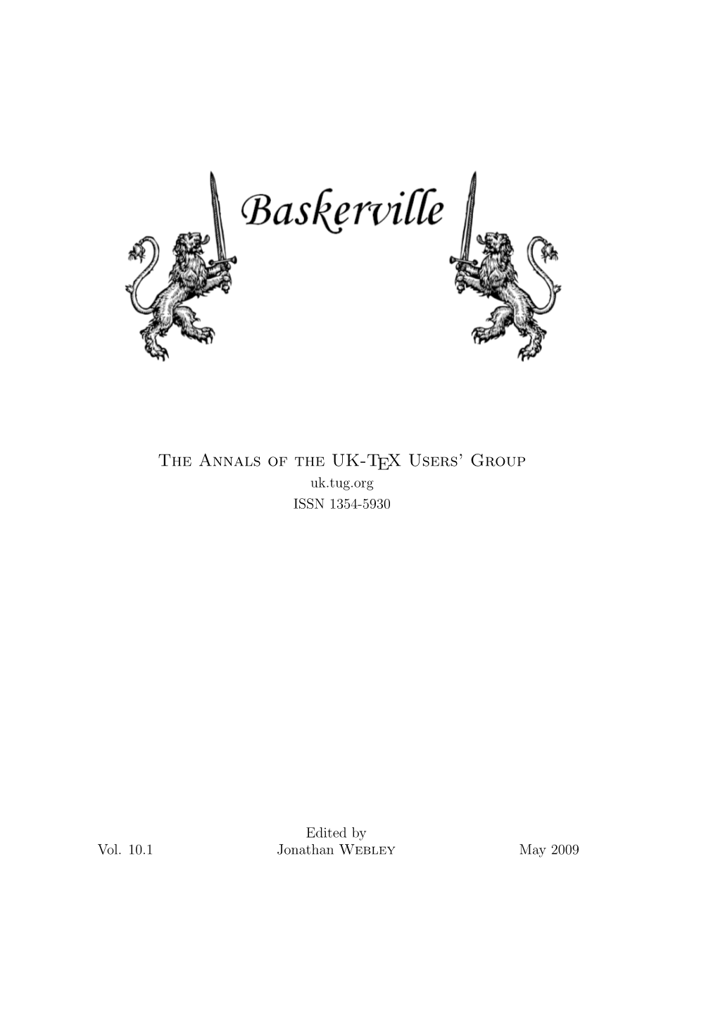 Baskerville Volume 10 Number 1