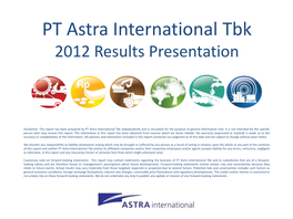 PT Astra International Tbk 2012 Results Presentation