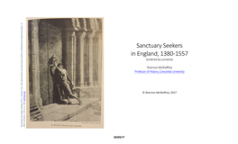 Sanctuary Seekers in England, 1380-1557 (Ordered by Surname)