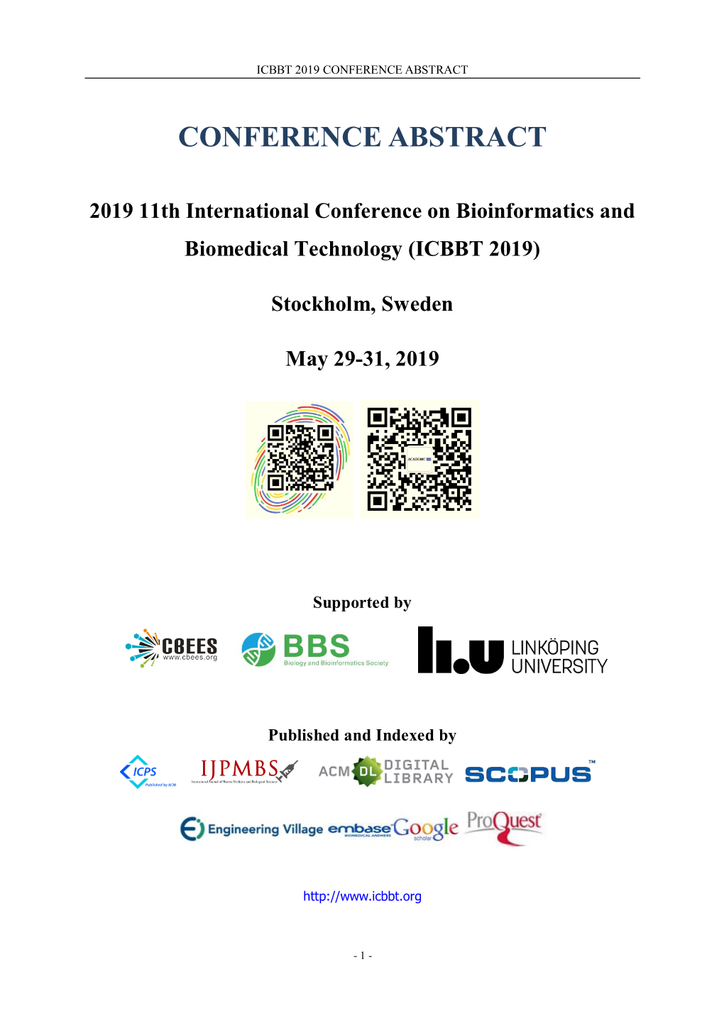 Icbbt 2019 Conference Abstract
