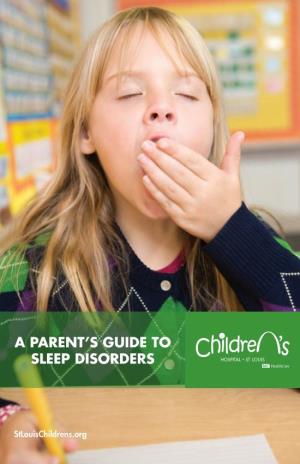 Parents Guide to Sleep Disorders Brochure