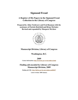 Sigmund Freud Papers