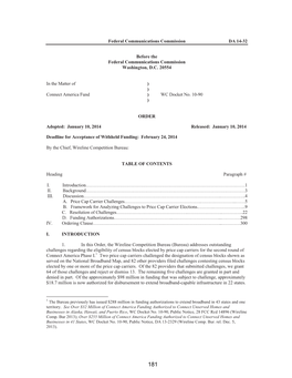 Federal Communications Commission DA 14-32 Before the Federal