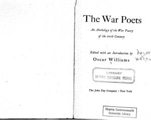 War Poets Anthology