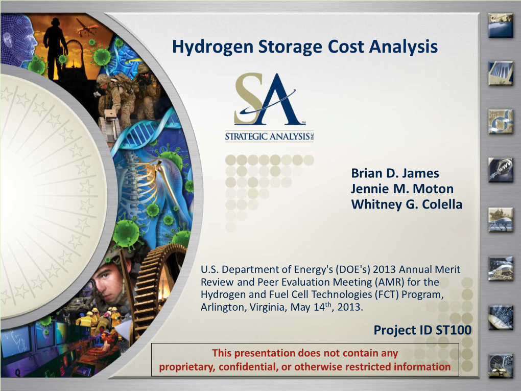 Hydrogen Storage Cost Analysis