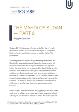 The Mahdi of Sudan