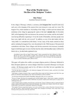 Religious’ Traders