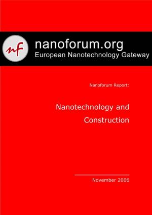 Nanotechnology and Construction