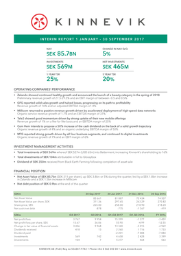 REPORT 1 Jan Uar Y - 30 September 2017