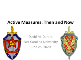 Active Measures: Then and Now