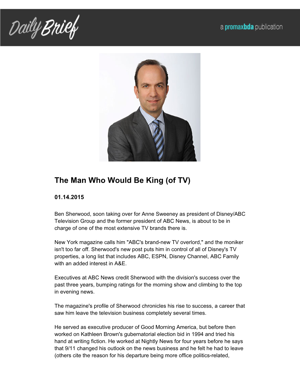 The Man Who Would Be King (Of TV)