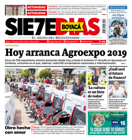 Hoy Arranca Agroexpo 2019