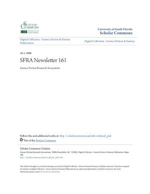 SFRA Newsletter Published Ten Times a Year Hy the Science Fiction Research Associa­ Tion