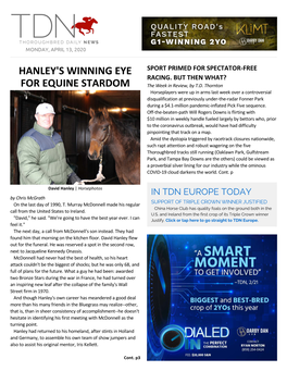 Hanley's Winning Eye for Equine Stardom