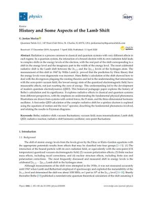 History and Some Aspects of the Lamb Shift