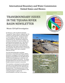 Transboundary Issues in the Tijuana River Basin Newsletter