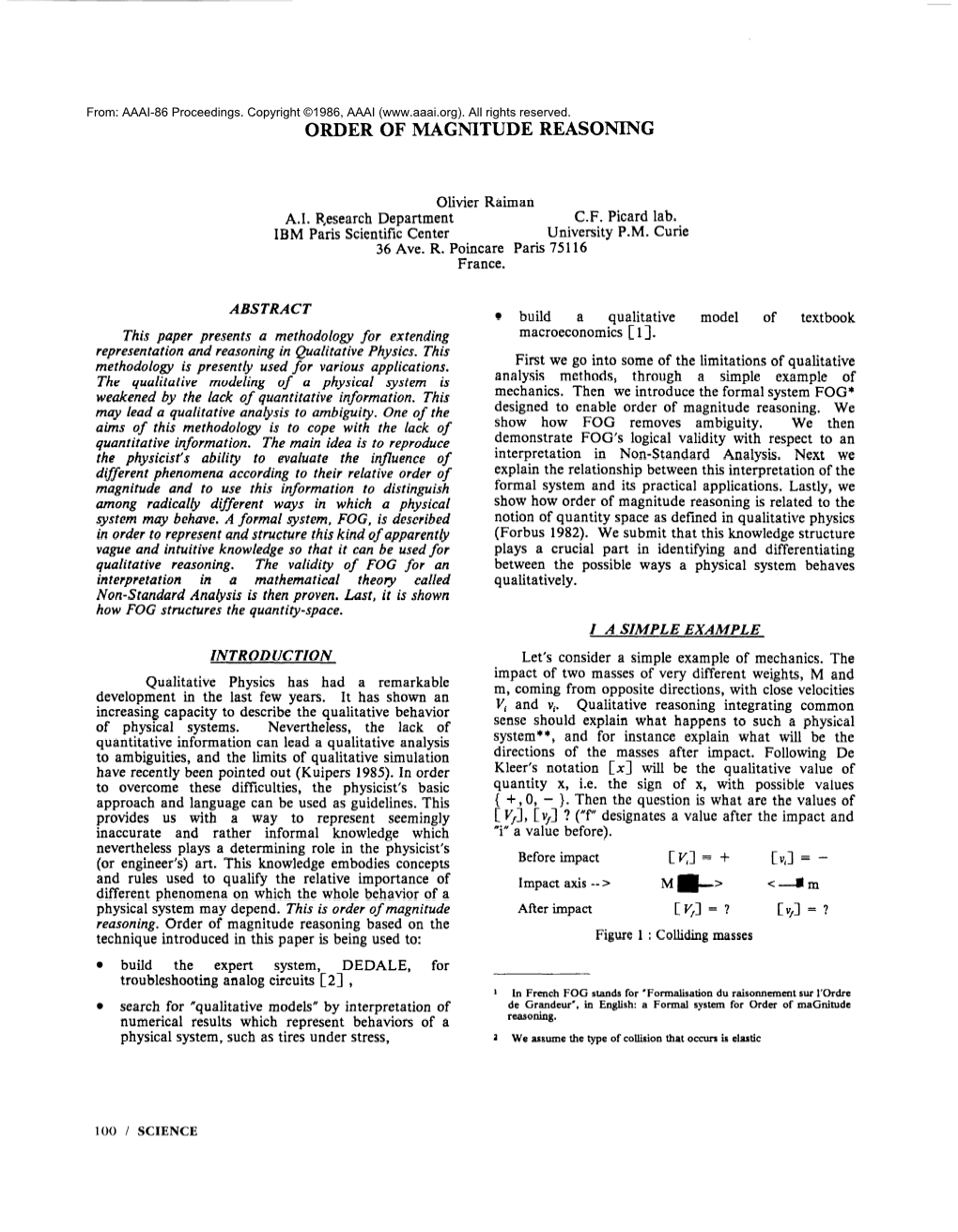 Order of Magnitude Reasoning